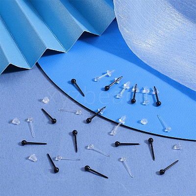 Eco-Friendly Plastic Stud Earring Findings KY-SC0002-23-1