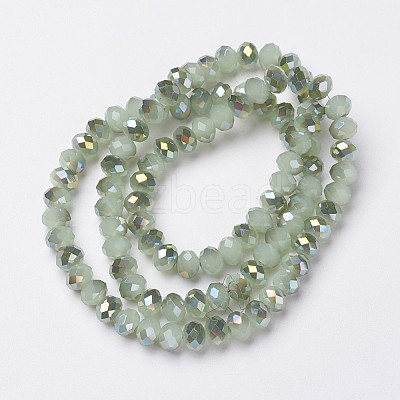 Electroplate Glass Beads Strands EGLA-A034-J8mm-S06-1
