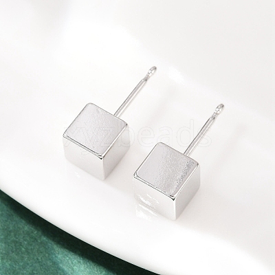 Brass Stud Earrings for Women EJEW-G441-05C-P-1
