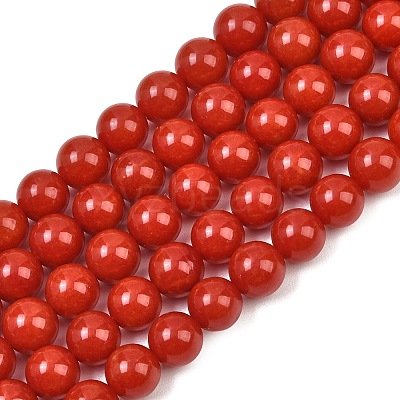 Natural Dyed White Jade Beads Strands GG-CBAEB22-B01-10mm-06-1