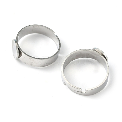 Tarnish Resistant 304 Stainless Steel Ring Shanks STAS-B018-304-1