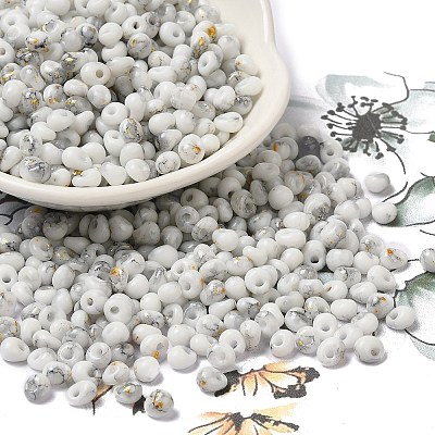 Baking Paint Glass Seed Beads SEED-F006-01A-09-1