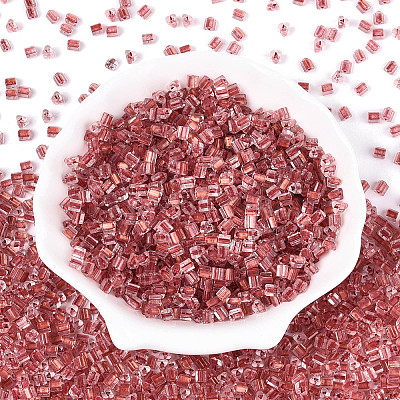 Transparent Inside Colours Glass Seed Beads SEED-T007-13G-1