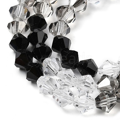 Transparent Gradient Color Glass Beads Strands GLAA-F131-01C-05-1