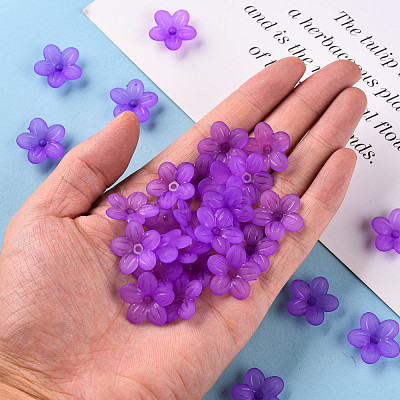 Frosted Acrylic Bead Caps MACR-S371-08A-747-1