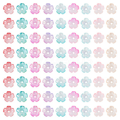 180G 9 Colors Opaque Acrylic Bead Caps JACR-TA0001-03-1