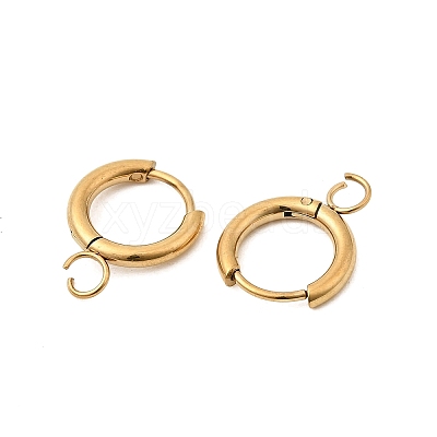 Stainless Steel Huggie Hoop Earring Findings STAS-J400-36A-G-1
