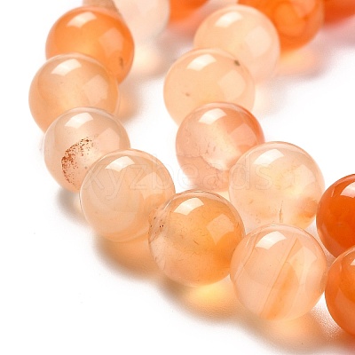 Natural Carnelian Beads Strands G-N0006-8mm-17-1