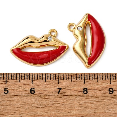 304 Stainless Steel Enamel Pendants X1-STAS-L299-05G-1