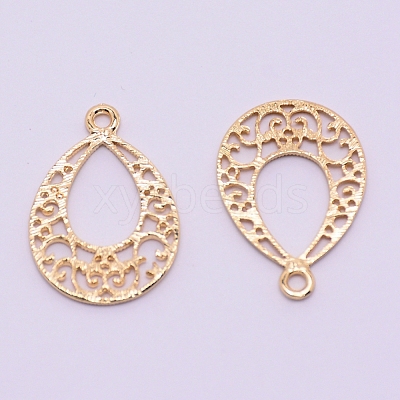 Hollow Alloy Kitten Open Back Bezel Pendants PALLOY-WH0080-03KCG-RS-1