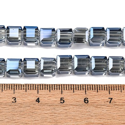 Electroplate Glass Beads Strands EGLA-H108-01A-PL02-1