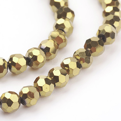 Electroplate Glass Bead Strands EGLA-R042-4mm-M-1