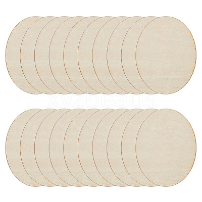 Unfinished Beech Wooden Blank Slices WOOD-WH0124-47C-1