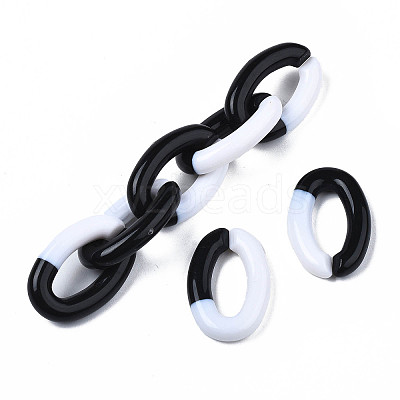 Two Tone Opaque Acrylic Linking Rings OACR-S038-035-1