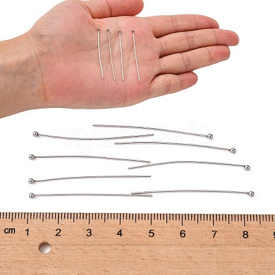 Tarnish Resistant 304 Stainless Steel Ball Head Pins STAS-K146-045-40x0.7mm-1