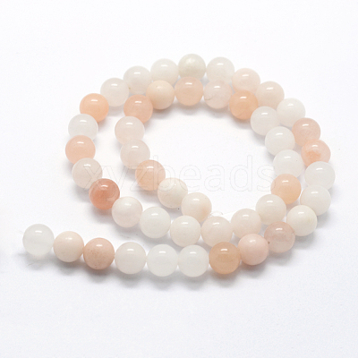 Natural Pink Aventurine Beads Strands X-G-I199-22-6mm-1