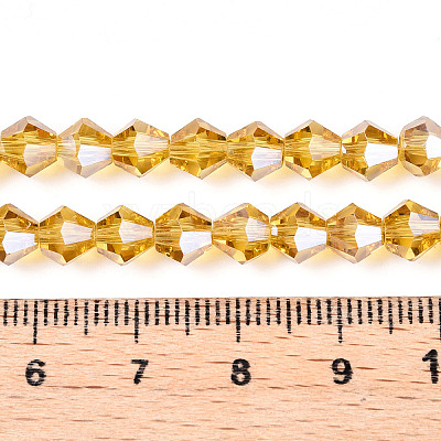 Electroplate Glass Beads Strands X-EGLA-Q118-6mm-A08-1
