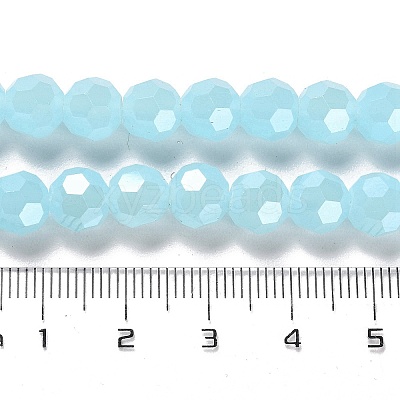 Electroplate Glass Beads Strands EGLA-A035-J8mm-A09-1