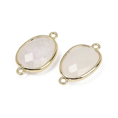 Natural Quartz Crystal Faceted Connector Charms G-K347-11G-19-1