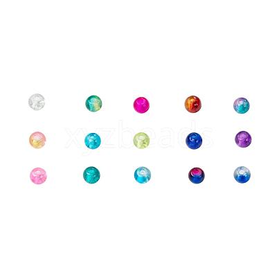 Baking Paint Crackle Glass Beads CCG-X0011-01-4mm-1