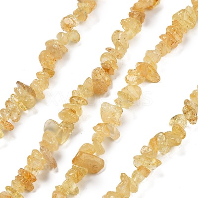 Natural Citrine Beads Strands G-O049-B-29A-1