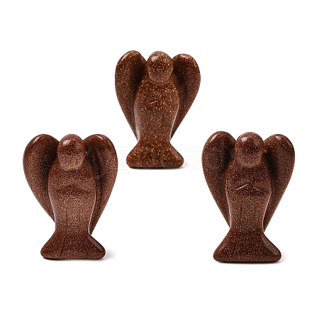 Synthetic Goldstone Angel Figurine DJEW-N006-01A-29-1