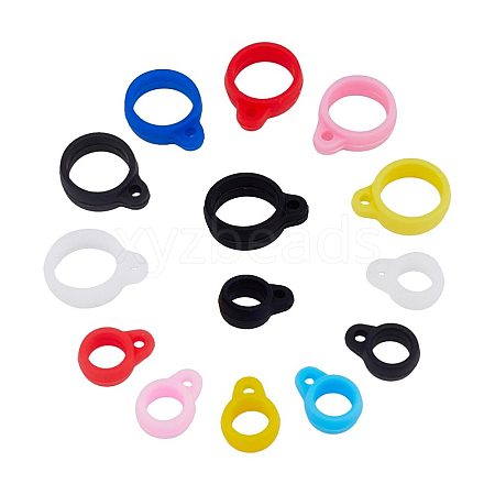 Gorgecraft 72Pcs 12 Style Silicone Pendants SIL-GF0001-26-1