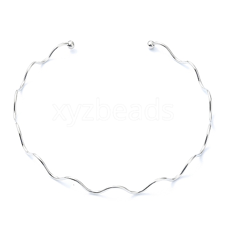 Non-Tarnish 304 Stainless Steel Cuff Necklaces NJEW-Z039-02P-1