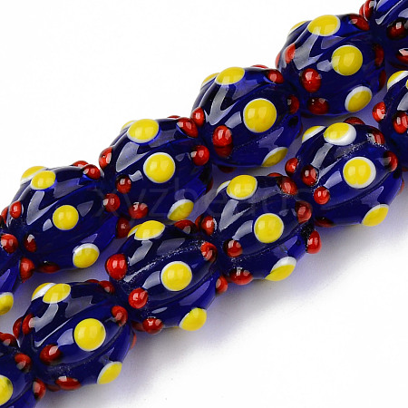 Handmade Lampwork Beads Strands LAMP-N021-007F-1