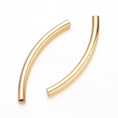 Curved Brass Tube Beads X-KK-D508-14G-1