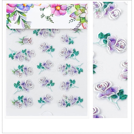 5D Flower/Leaf Watermark Slider Art Stickers MRMJ-S008-084H-1