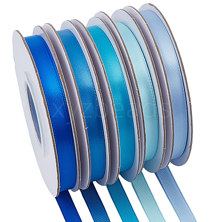 5 Rolls Single Face Polyester Satin Ribbon SRIB-CY0001-38A-1