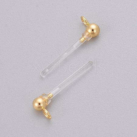 Transparent Painless Prevent Allergy Resin Stud Earring Findings LS-KY-L005-07G-1