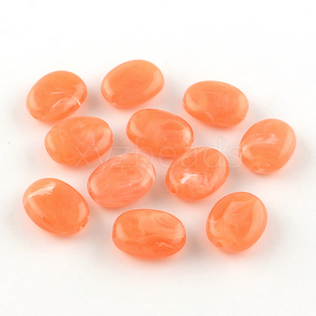 Oval Imitation Gemstone Acrylic Beads X-OACR-R047-16-1