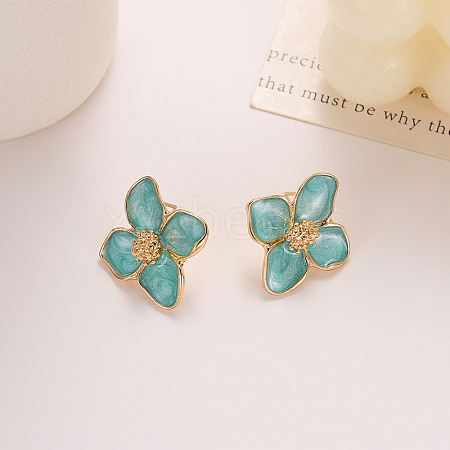 Alloy Enamel Stud Earrings FS-WG082C3-06-1