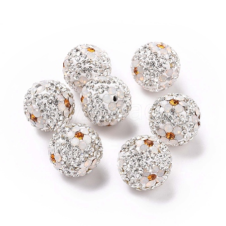 Polymer Clay Rhinestone Beads RB-L029-03I-1