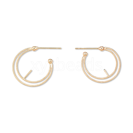 Brass Stud Earring Findings KK-N232-480-1