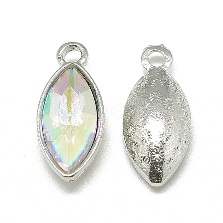 Alloy Glass Pendants PALLOY-T041-7x15mm-05-1