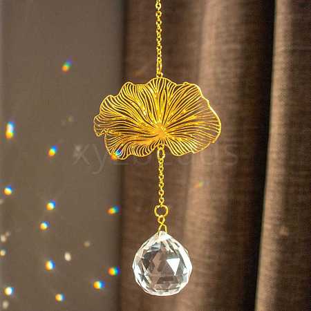 Brass Hollow Lotus Leaf Hanging Ornaments PW-WG95CBC-02-1