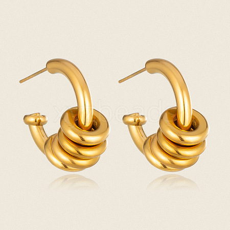 304 Stainless Steel Stud Earrings for Women JZ7724-1-1