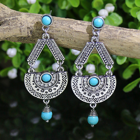 Elegant and Stylish Turquoise Earrings with Unique Personality Charm FF3029-4-1