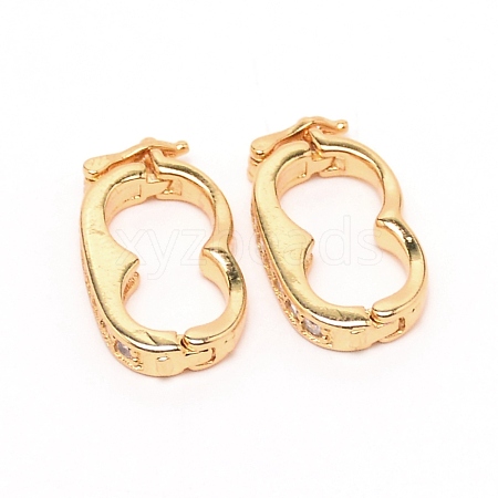 Brass Peanut Enhancer Clasp PURS-WH0001-01G-1