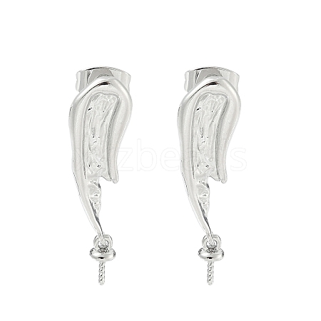 Brass Stud Earring Findings KK-M326-19P-1