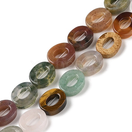 Natural & Synthetic Mixed Gemstone Beads Strands G-M439-A19-01-1