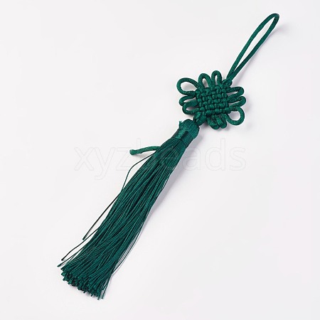 Polyester Tassel Pendant Decorations HJEW-WH0004-A03-1