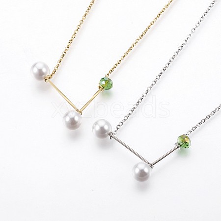 (Jewelry Parties Factory Sale)304 Stainless Steel Pendant Necklaces NJEW-P238-02-1