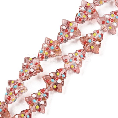 Handmade Bumpy Glass Beads Strands LAMP-F032-08C-1