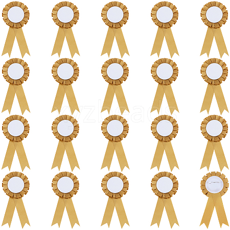 Award Ribbon Shape Iron Badge Pins JEWB-WH20002-04B-1