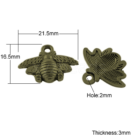 Tibetan Style Alloy Pendants TIBEP-S018-AB-FF-1