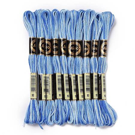 10 Skeins 6-Ply Polyester Embroidery Floss OCOR-K006-A49-1